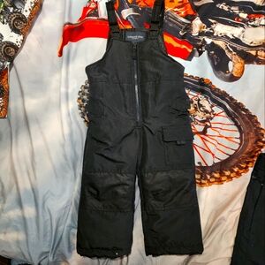 London Fog Black Snow Bib Overalls